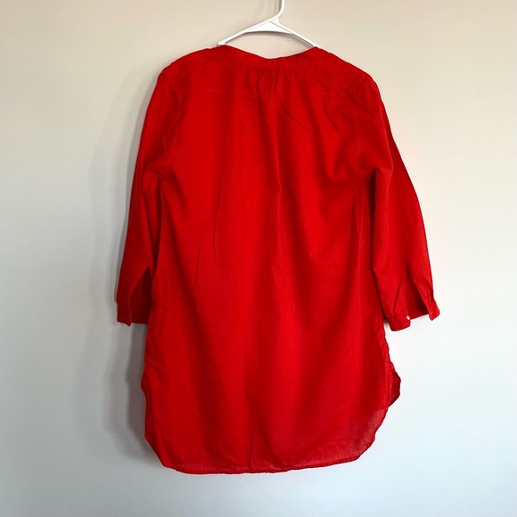 J Crew Red Linen Tunic - Picture 6 of 7